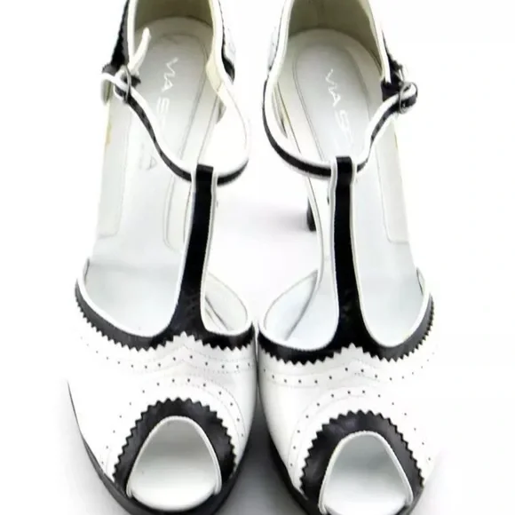 Via Spiga two tone,black and white platform heels. - Picture 2 of 6